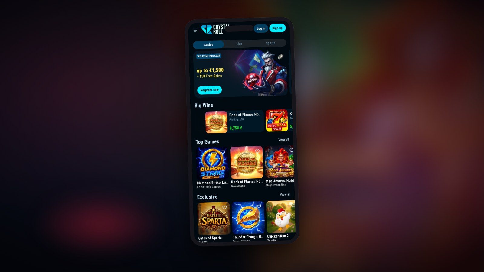 Hoe logt u in bij Crystalroll casino?